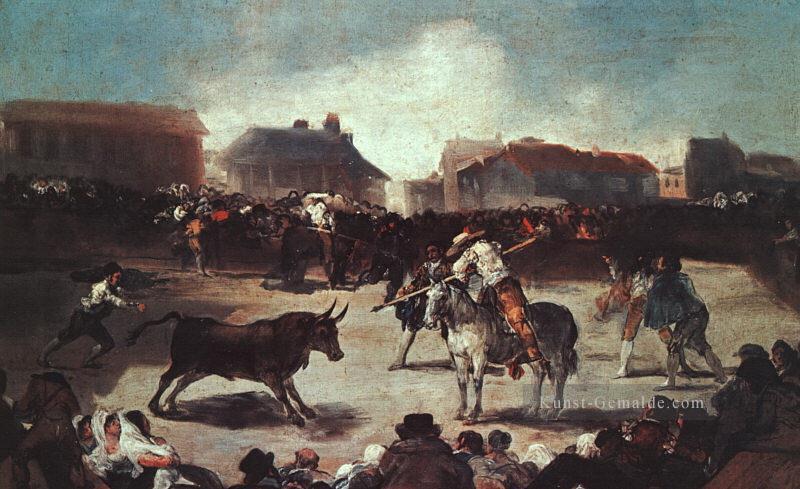 Dorf Stier Romantischen modernen Francisco Goya Ölgemälde